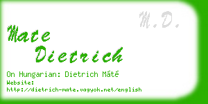 mate dietrich business card